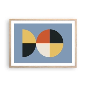 Poster in einem Rahmen aus heller Eiche - Beobachte und zähle - 70x50 cm