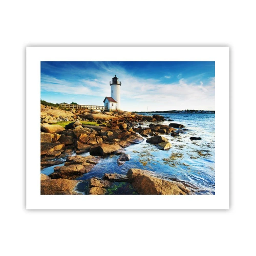 Poster - Komm glücklich zurück, ich warte - 50x40 cm