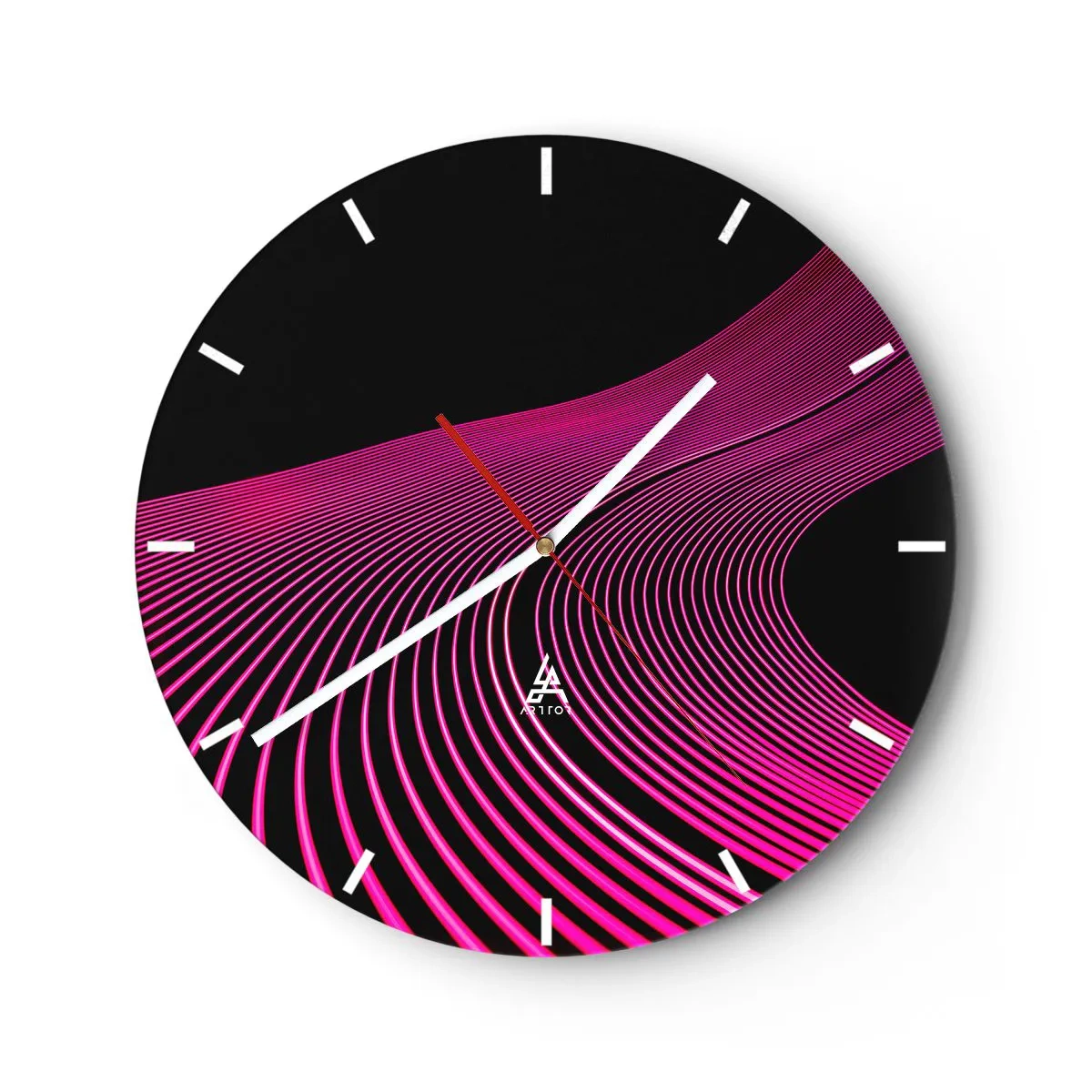 Wanduhr - Glasuhr - Allee des Lichts - 30x30 cm