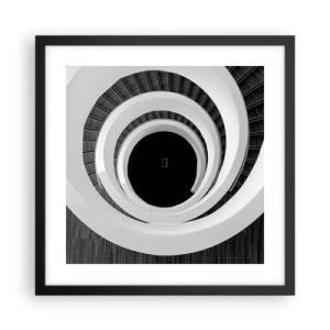 Poster in einem schwarzem Rahmen - Zum Kern der Sache - 40x40 cm