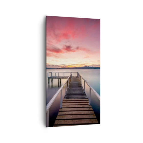 Bild auf Leinwand - Leinwandbild - Die sanfte Flamme des Abends - 55x100 cm