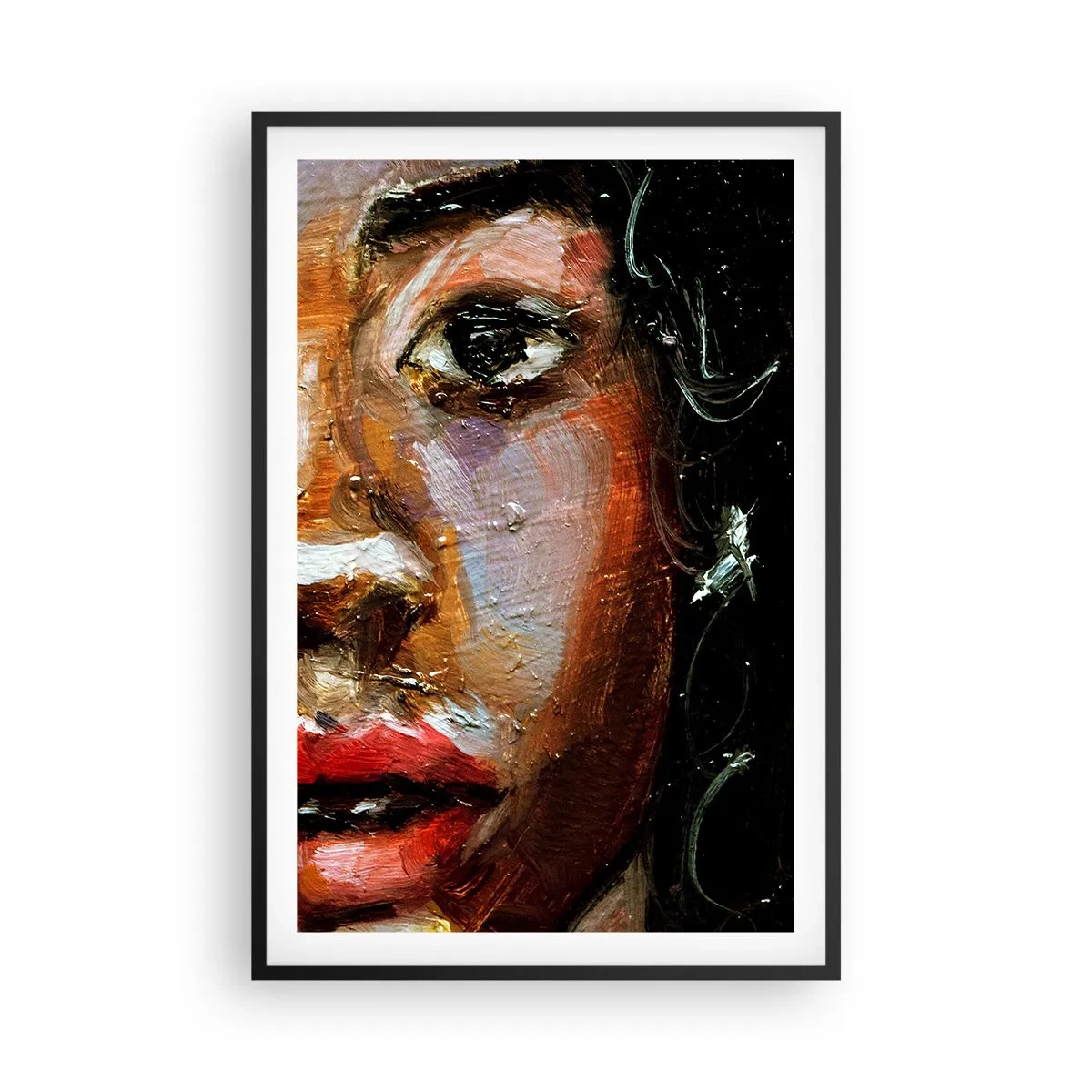 Poster in einem schwarzem Rahmen - Schwarz und Glanz - 61x91 cm