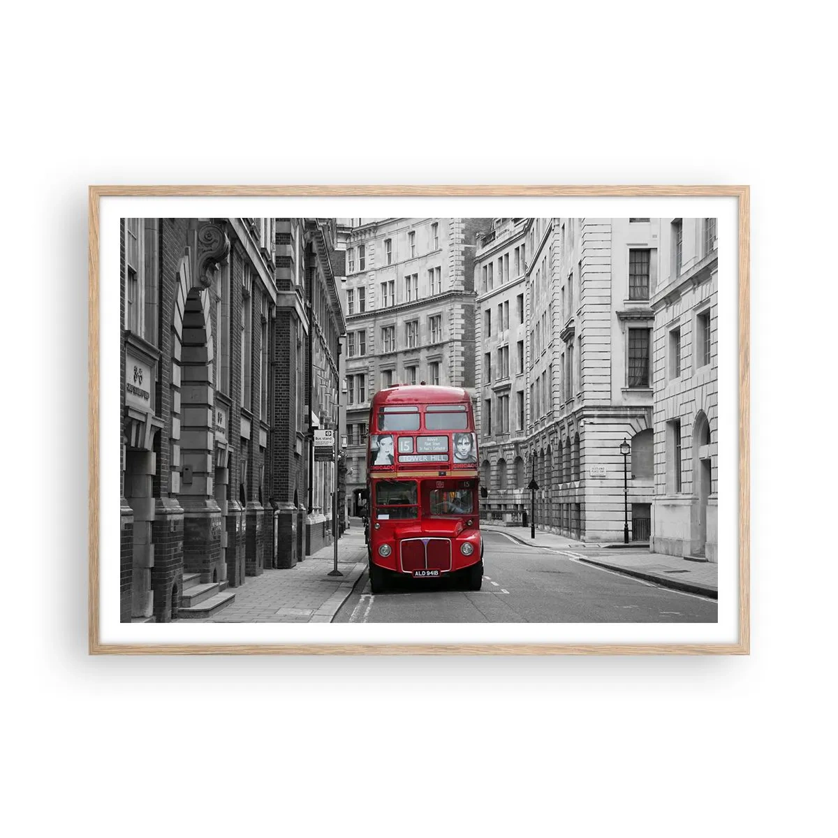 Poster in einem Rahmen aus heller Eiche - Der Alltag muss nicht grau sein - 100x70 cm