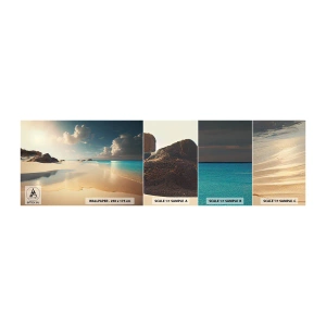 Fototapeten Muster Selbstklebend Deluxe Sticker - Erträumter Tag - Wilder Strand, Ozean, Rand - 100x30 cm