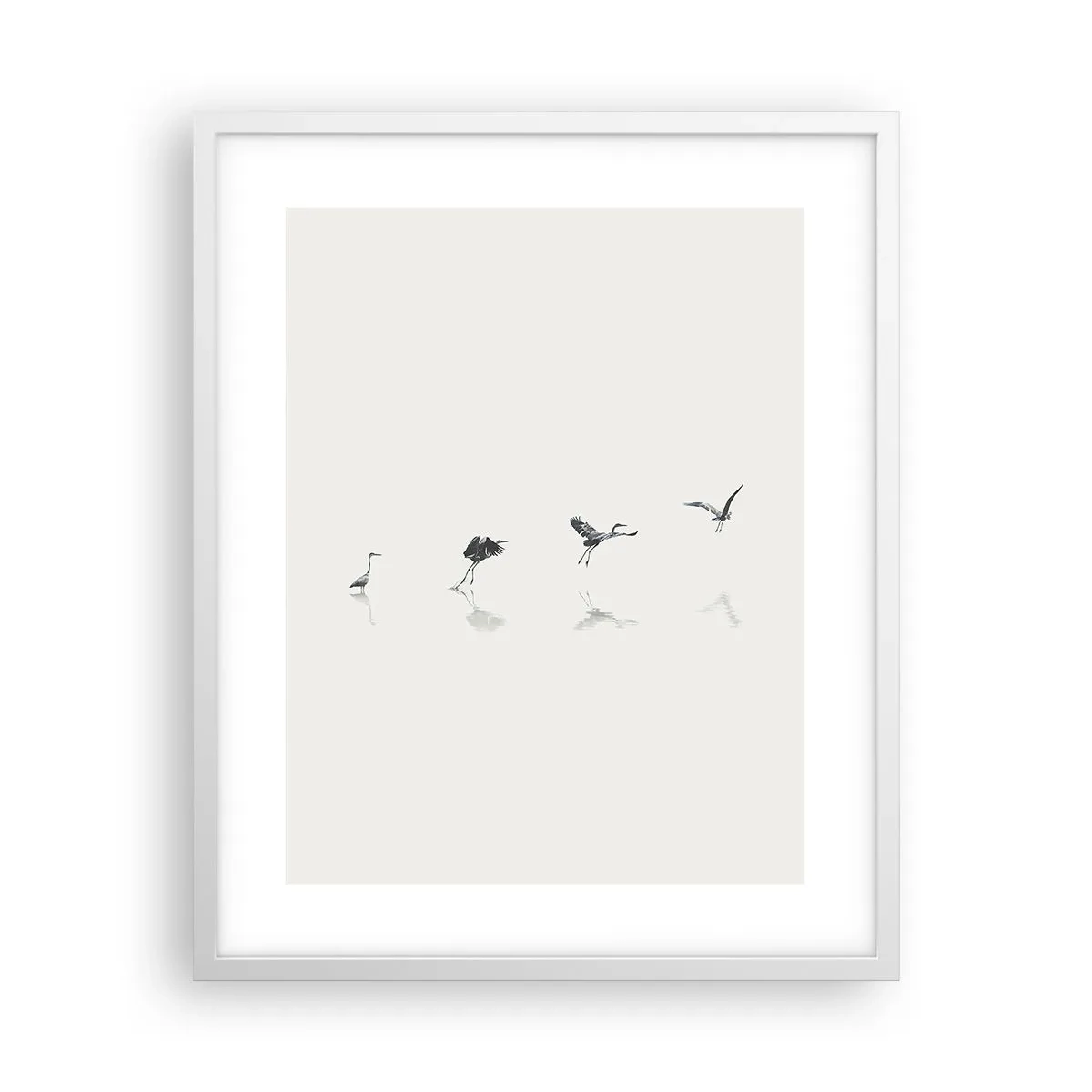 Poster in einem weißen Rahmen - Vier einfache Schritte - 40x50 cm