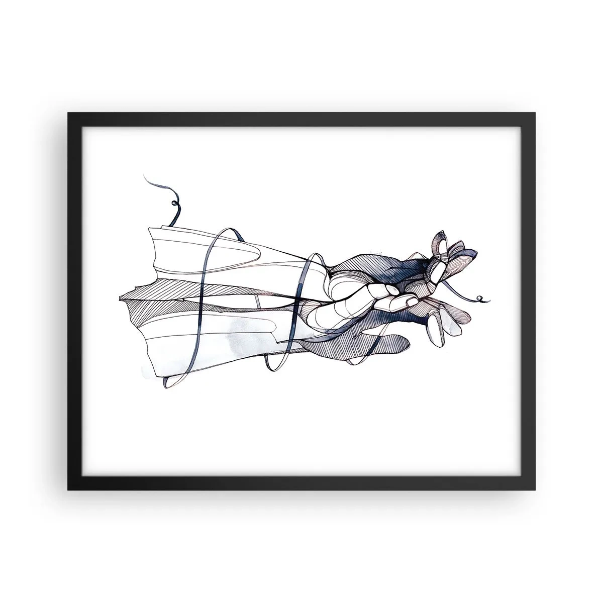 Poster in einem schwarzem Rahmen - Touch-Studie - 50x40 cm