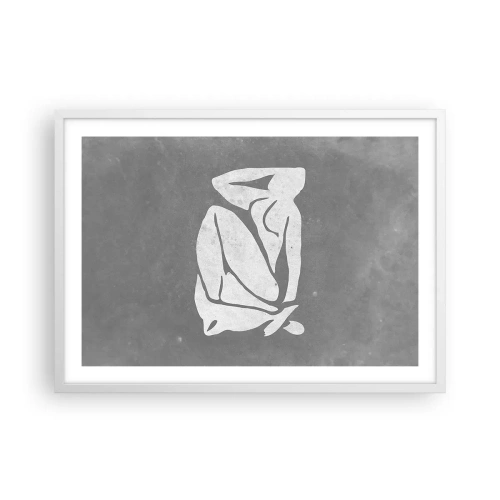 Poster in einem weißen Rahmen - In Gedanken versunken - 70x50 cm