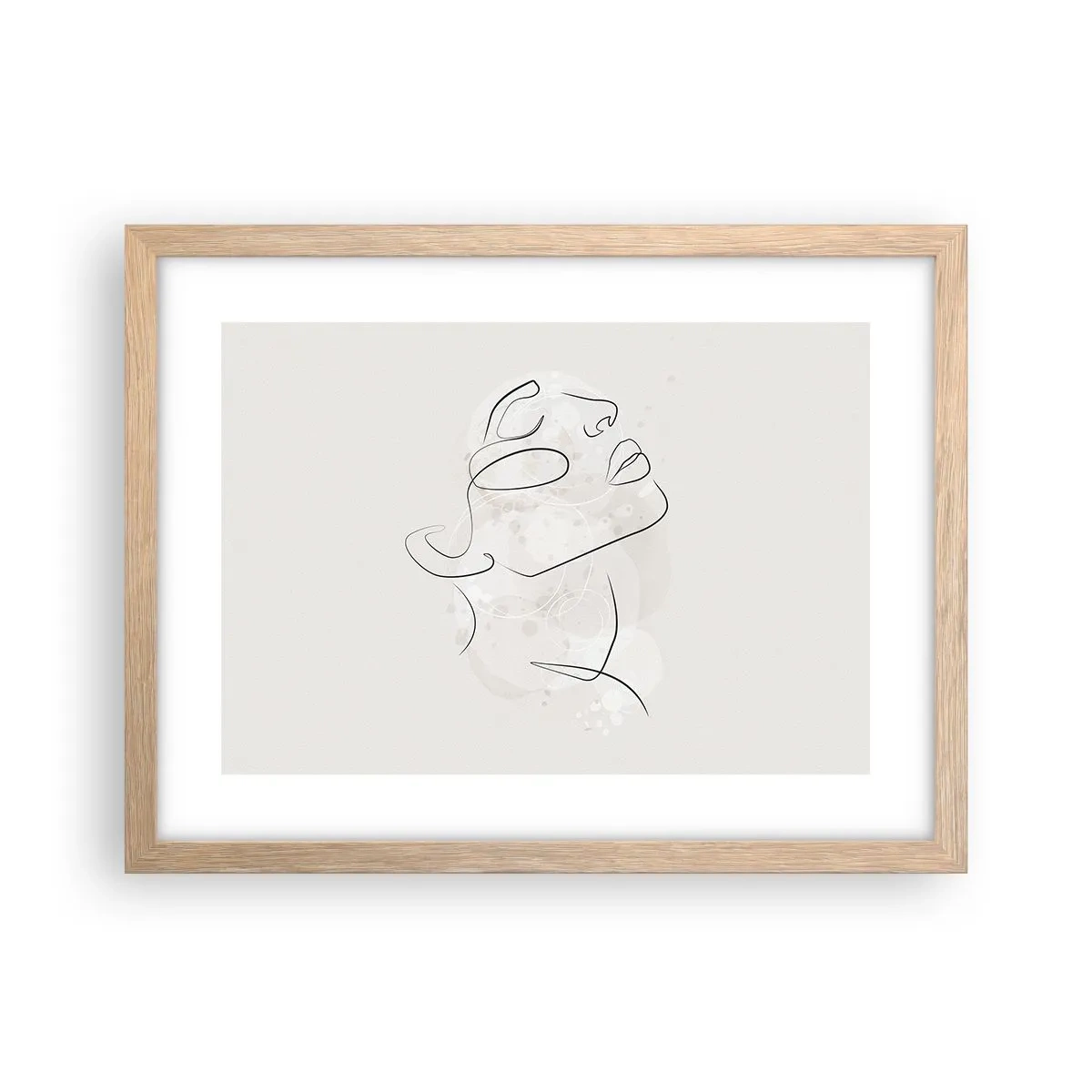 Poster in einem Rahmen aus heller Eiche - Die Umrisse eines Traums - 40x30 cm