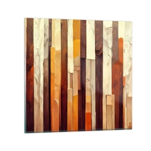 Glasbild - Bild auf glas - Hymne der Waldbäume - 70x70 cm