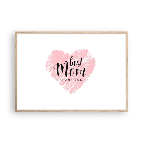 Poster in einem Rahmen aus heller Eiche - Immer der richtige Moment - 100x70 cm