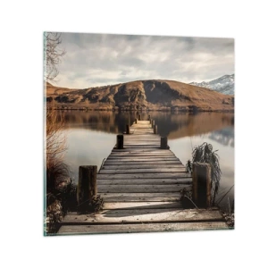 Glasbild - Bild auf glas - Landschaft in Stille - 70x70 cm