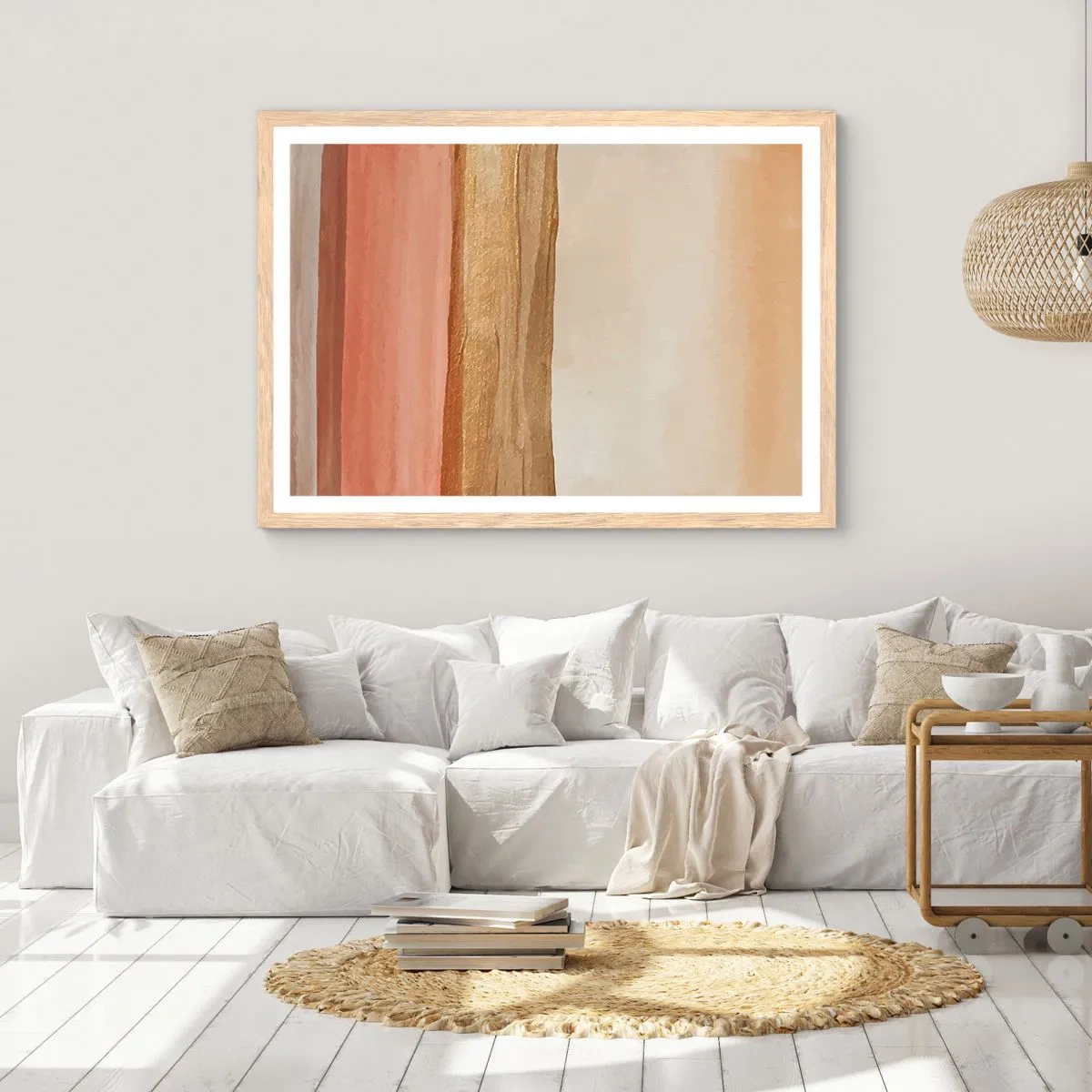 Poster in einem Rahmen aus heller Eiche - Vertikale Komposition - 100x70 cm