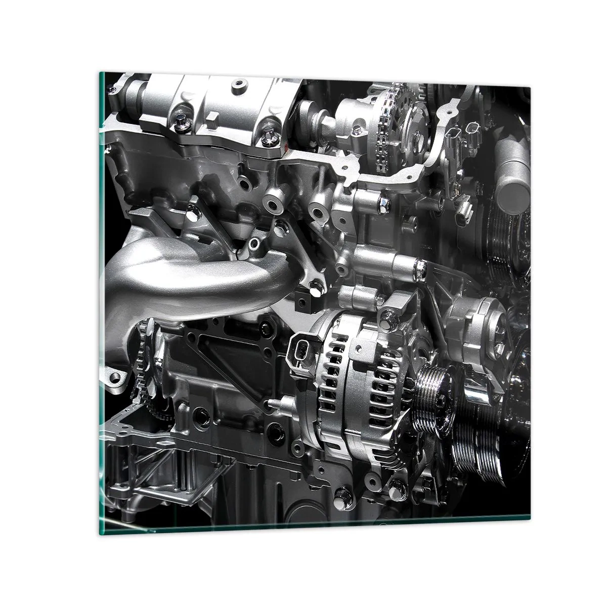 Glasbild - Bild auf glas - Stahl, schön, stark - 30x30 cm