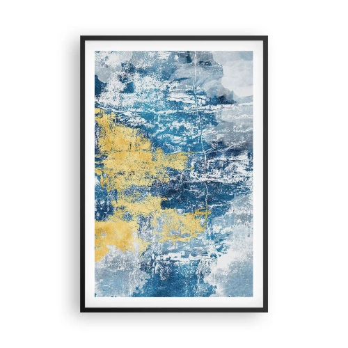 Poster in einem schwarzem Rahmen - Abstraktion voller Wetter - 61x91 cm