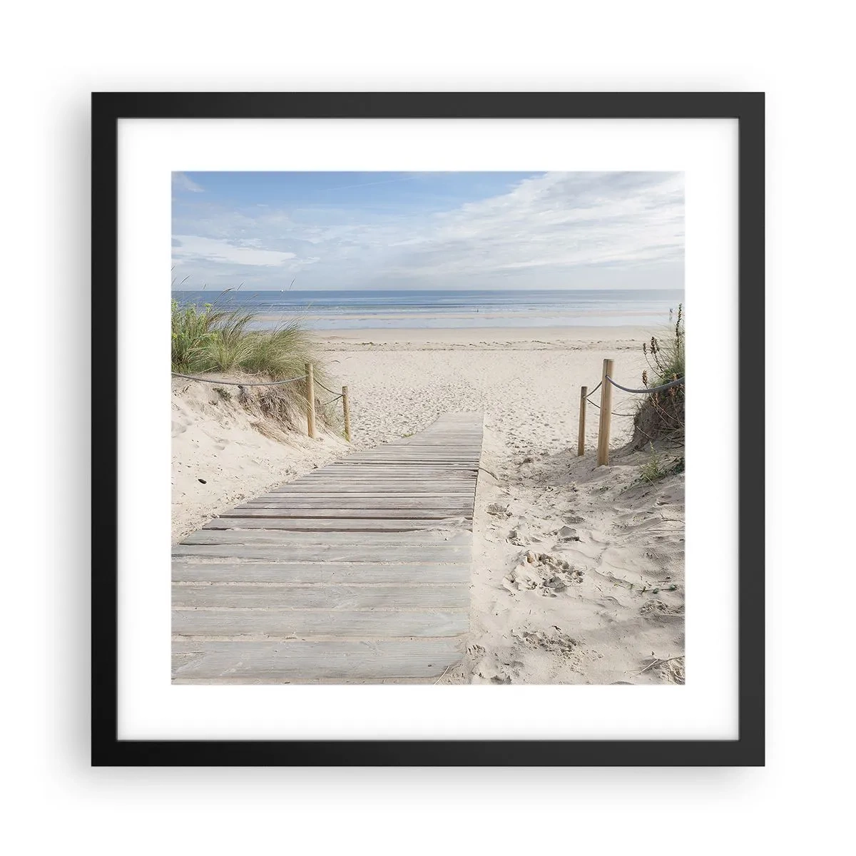 Poster in einem schwarzem Rahmen - Bis zum Horizont - 40x40 cm