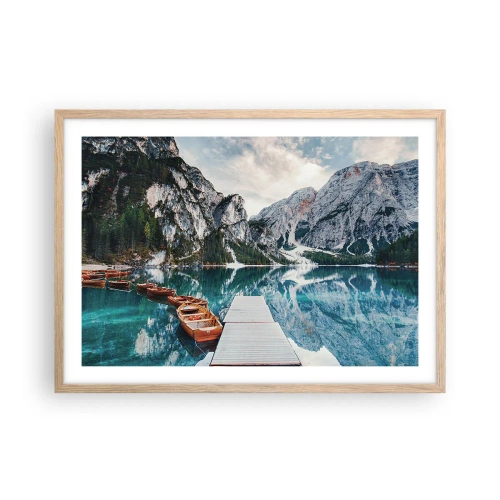 Poster in einem Rahmen aus heller Eiche - Wir zeigen Ihnen Schönheit - 70x50 cm