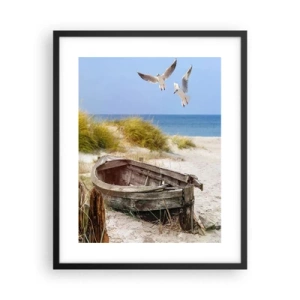 Poster in einem schwarzem Rahmen - In Wind gebadet - 40x50 cm