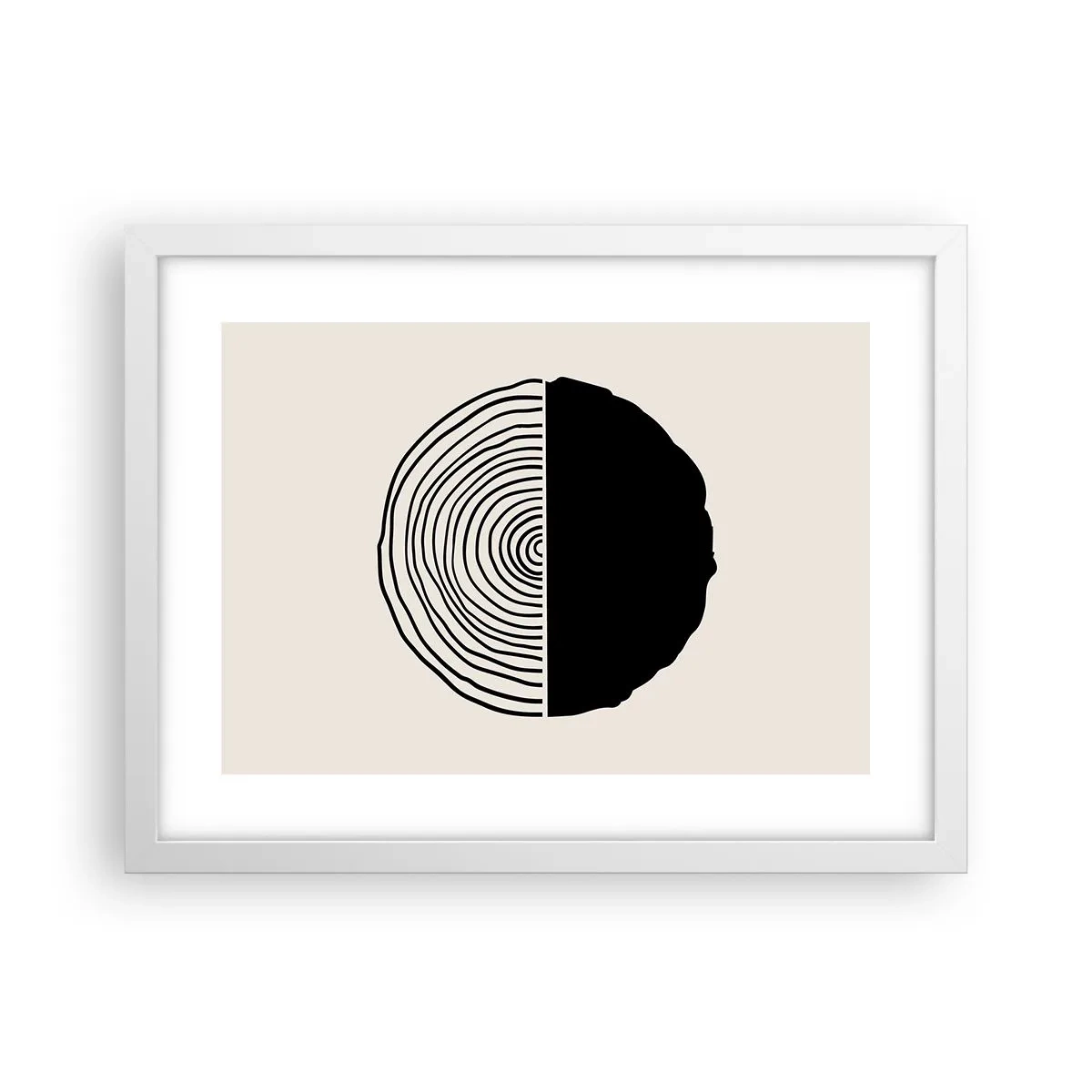 Poster in einem weißen Rahmen - Halb und halb - 40x30 cm