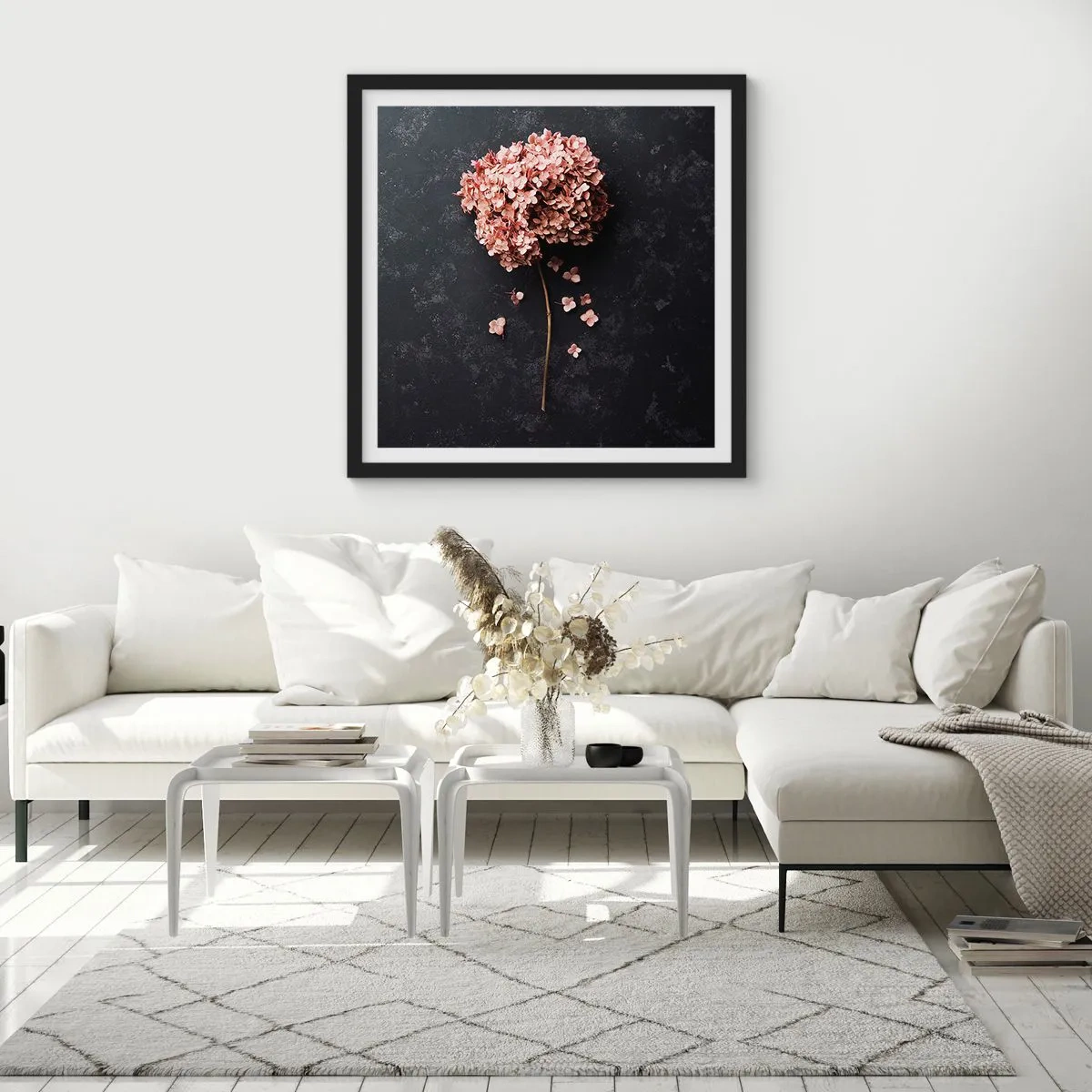 Poster in einem schwarzem Rahmen - Wirklich romantisches Zeichen - 60x60 cm