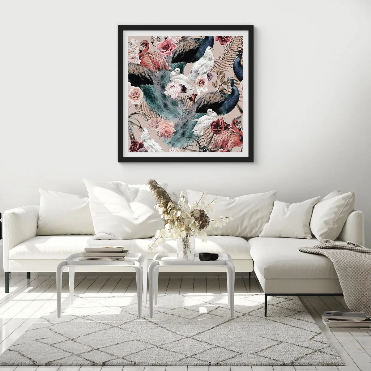 Poster in einem schwarzem Rahmen - Im Schlossgarten - 60x60 cm