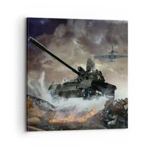 Bild auf Leinwand - Leinwandbild - Der Kampf ist schrecklich und schön - 70x70 cm