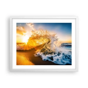 Poster in einem weißen Rahmen - Spaß im Sand - 50x40 cm