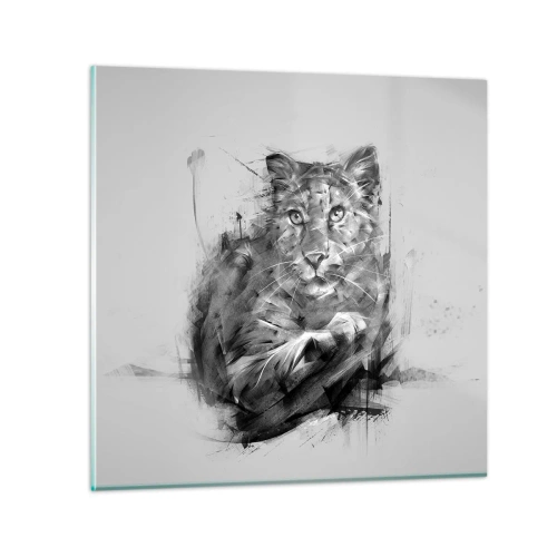 Glasbild - Bild auf glas - Ja, ich höre aufmerksam zu - 40x40 cm