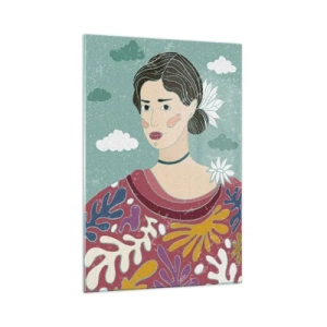 Glasbild - Bild auf glas - Mit Melancholie im Blick - 70x100 cm