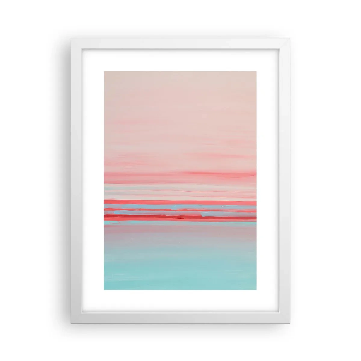 Poster in einem weißen Rahmen - Abstraktion im Morgengrauen - 30x40 cm