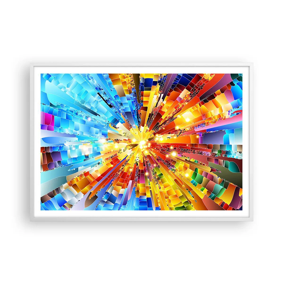 Poster in einem weißen Rahmen - In Medienauflösung - 100x70 cm