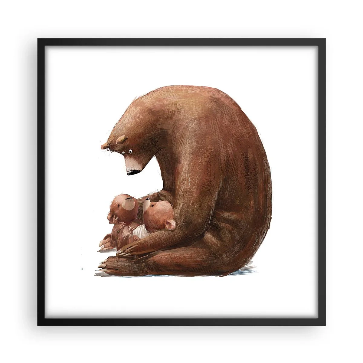 Poster in einem schwarzem Rahmen - Süße Träume, Kinder - 50x50 cm