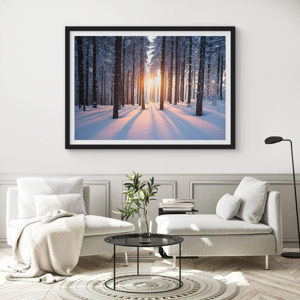Poster in einem schwarzem Rahmen - Ganz klar schwarz auf weiß - 40x30 cm
