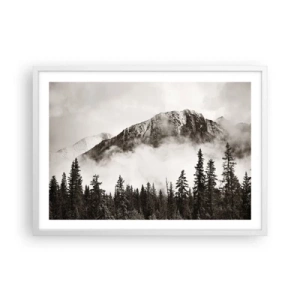 Poster in einem weißen Rahmen - Lineal aus Granit - 70x50 cm