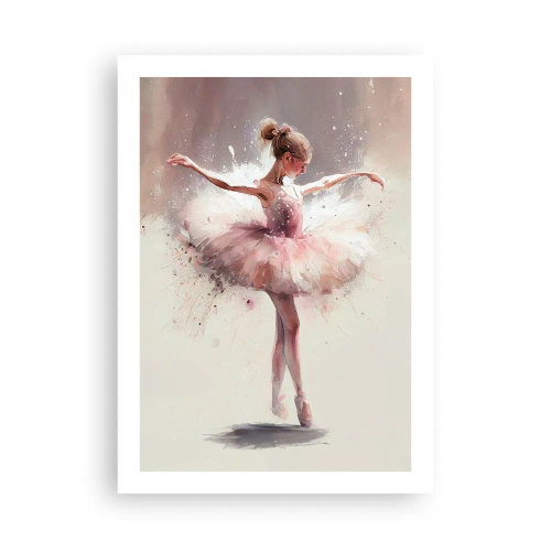 Poster - Ballerina in künstlerischer Bewegung - 50x70cm - Wie ein junger Vogel - Moderne Wanddekoration für Wohnzimmer und Schlafzimmer ARTTOR