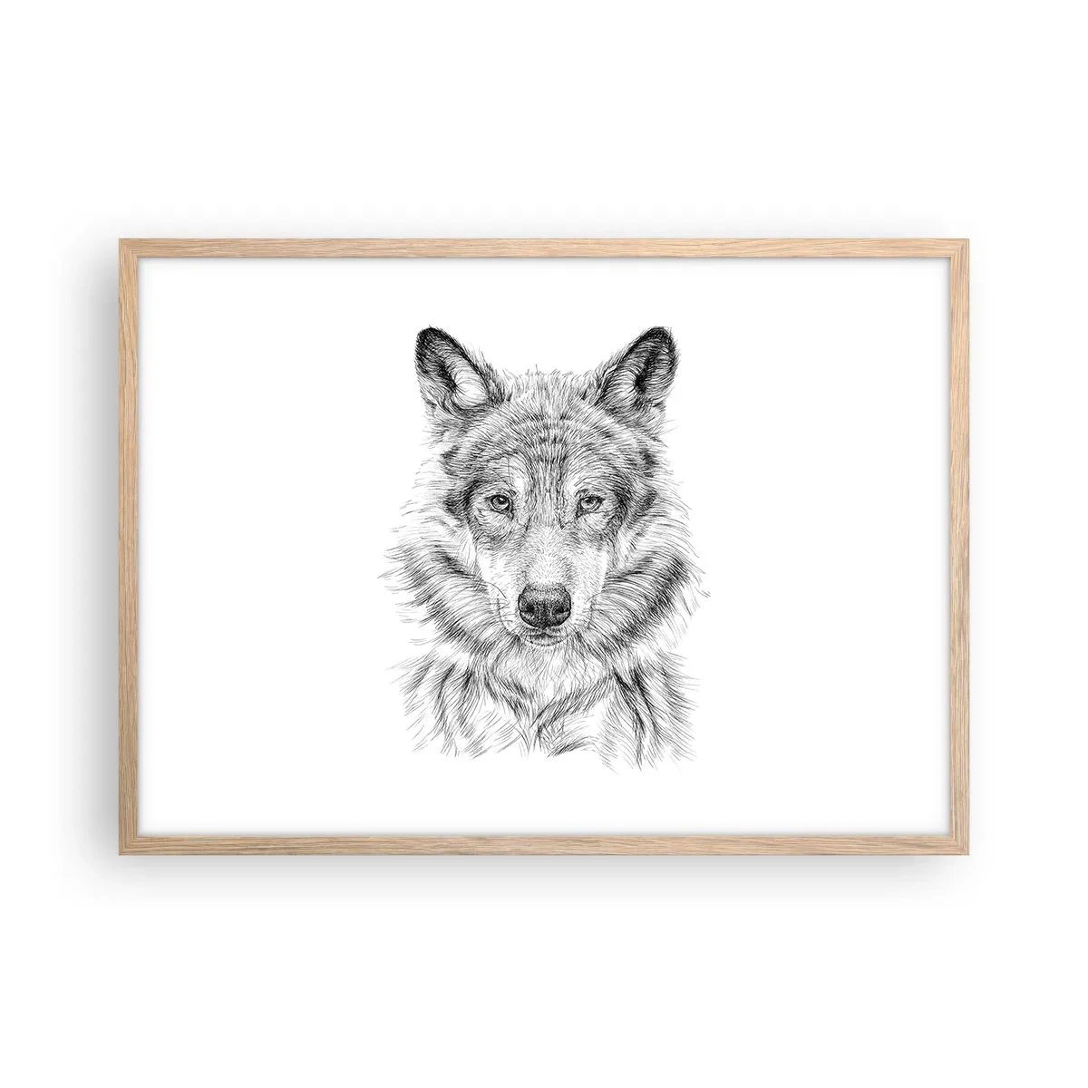 Poster in einem Rahmen aus heller Eiche - Ein geborener Anführer - 70x50 cm