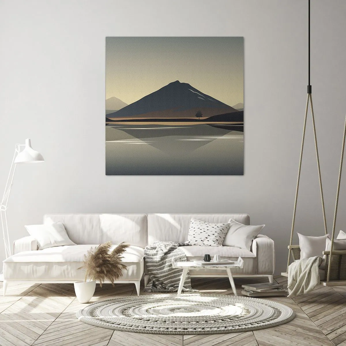 Bild auf Leinwand - Leinwandbild - Spiegelreflexion - 50x50 cm