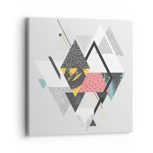 Bild auf Leinwand - Leinwandbild - Variation über Dreieck und Raute - 40x40 cm