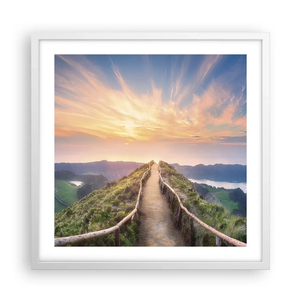 Poster in einem weißen Rahmen - Nah am Himmel - 50x50 cm