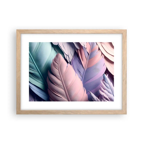 Poster in einem Rahmen aus heller Eiche - Vogel-Chic - 40x30 cm