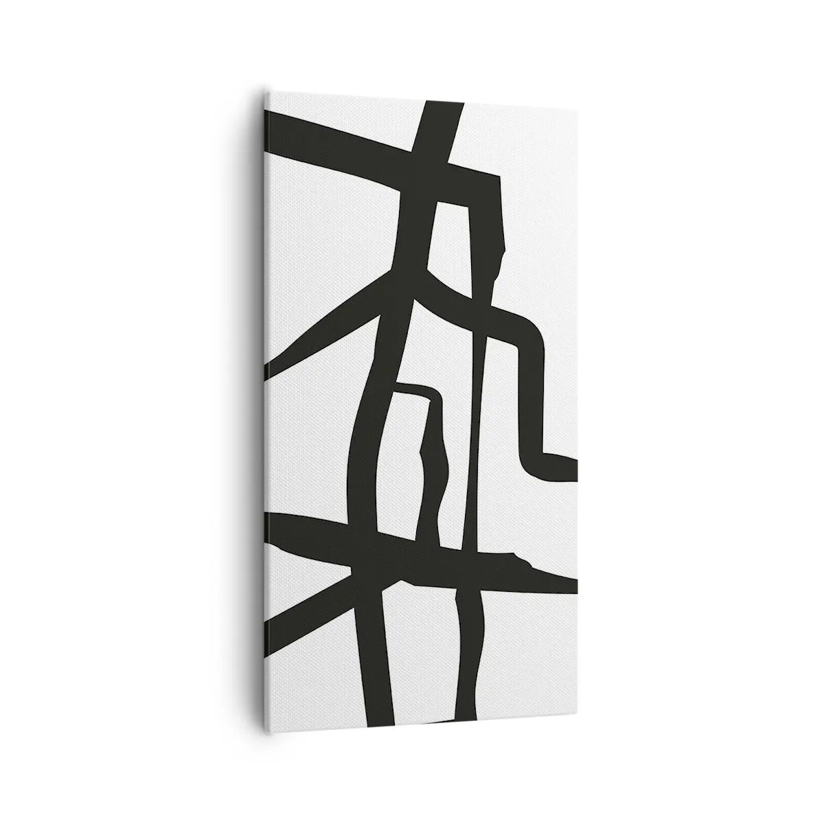 Bild auf Leinwand - Leinwandbild - Schwarz-Weiß-Design - 55x100 cm