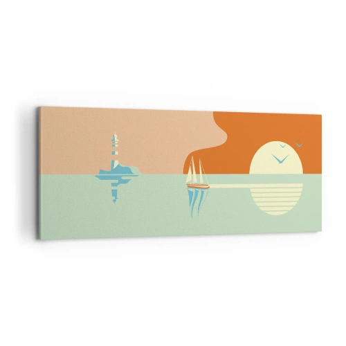 Bild auf Leinwand - Leinwandbild - Die perfekte Meereslandschaft - 100x40 cm