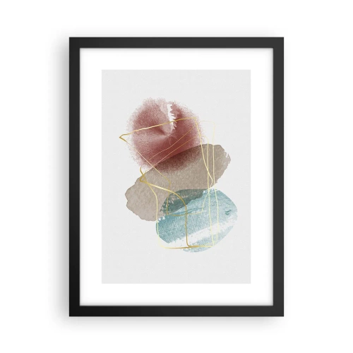 Poster in einem schwarzem Rahmen - Korallen des Weltraums - 30x40 cm