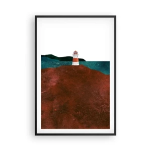 Poster in einem schwarzem Rahmen - Aufs Meer starren - 61x91 cm