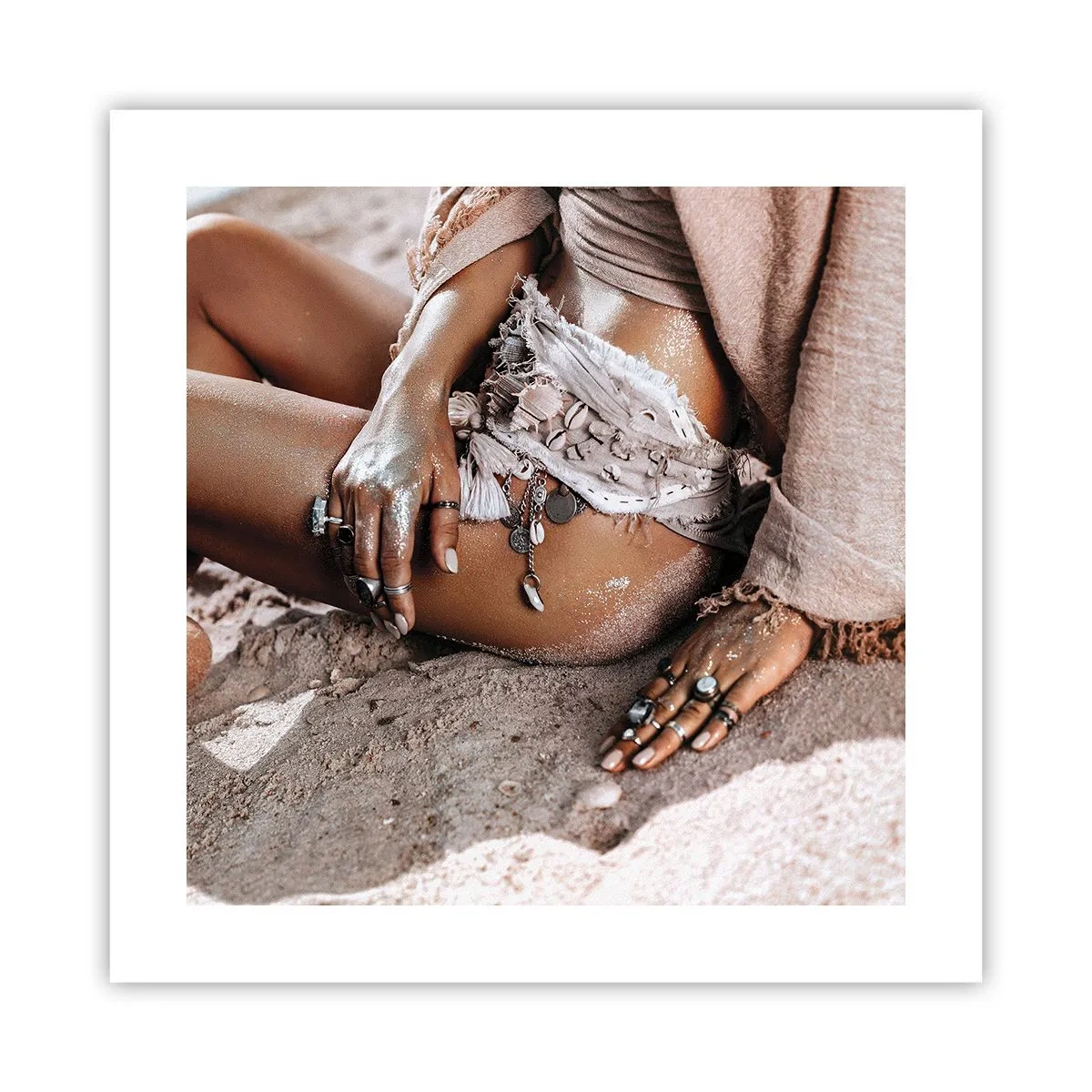 Poster - Von den Wellen geworfen? - 40x40 cm