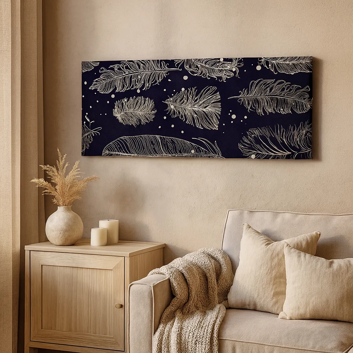 Bild auf Leinwand - Leinwandbild - Gefiederte Spitze - 30x30 cm