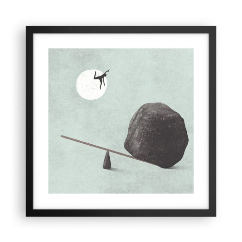 Poster in einem schwarzem Rahmen - Erfüllte Träume - 40x40 cm