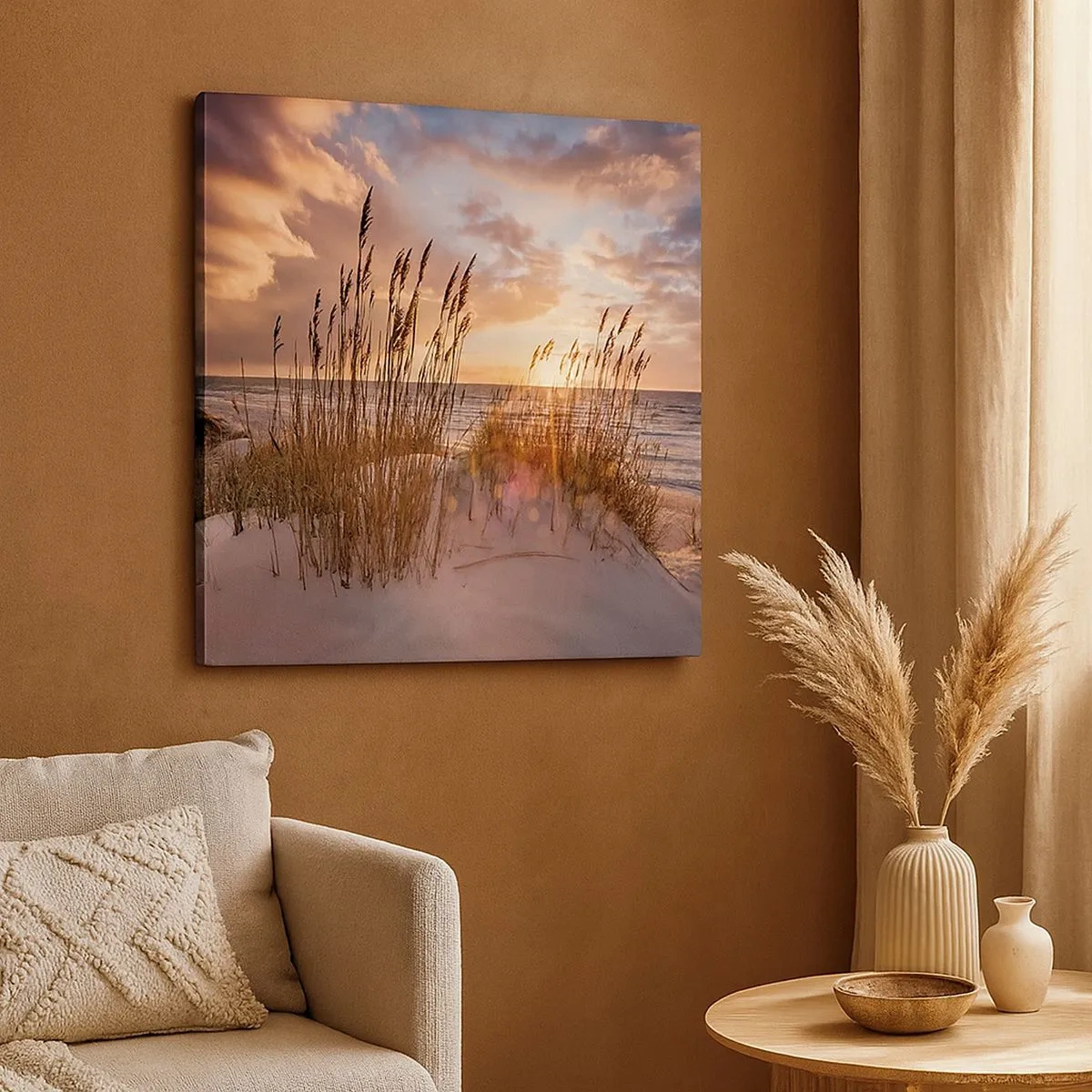 Bild auf Leinwand - Leinwandbild - Abschied von Sonne und Wind - 30x30 cm