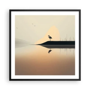 Poster in einem schwarzem Rahmen - Herr am See - 60x60 cm