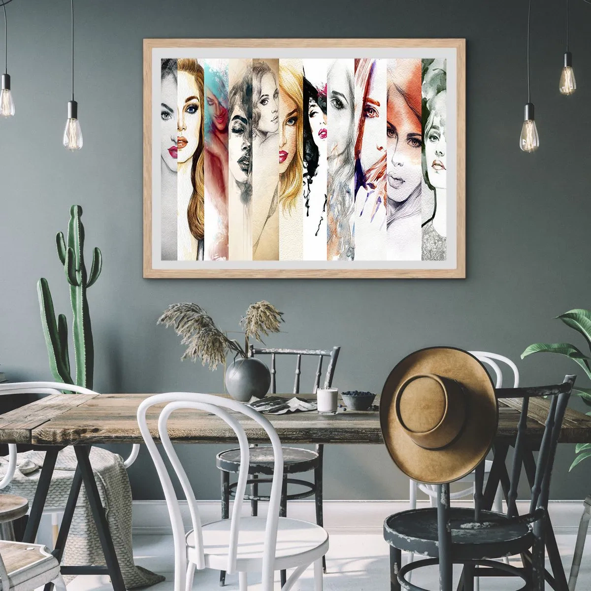 Poster in einem Rahmen aus heller Eiche - Und es ist immer DU - 50x40 cm