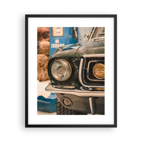 Poster in einem schwarzem Rahmen - Treffen mit einer Legende - 40x50 cm